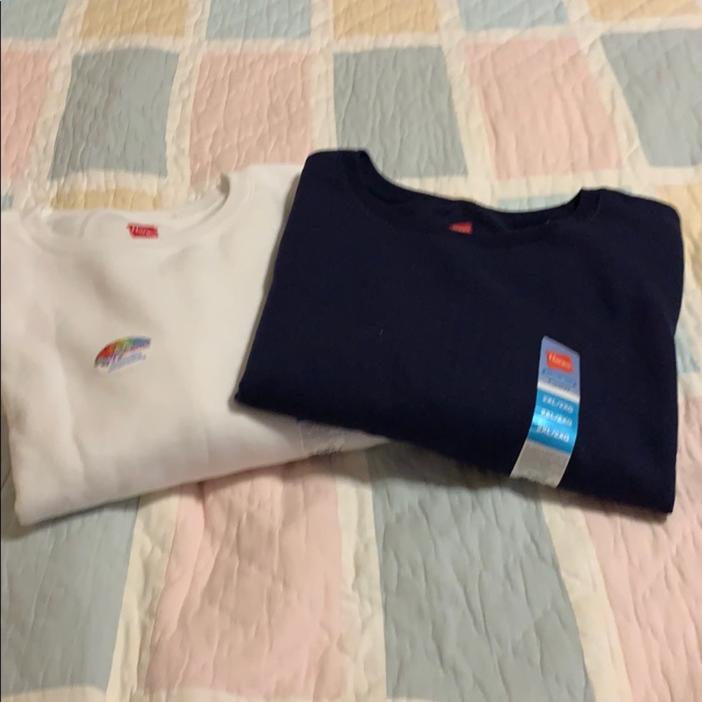 2 Brand New Hanes Sweatshirts.